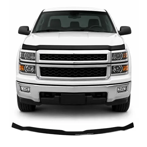 OMAC Lüftungsgitter Motorhaube Deflektor für Chevrolet Silverado 1500 2014-15 - Langlebiger Luftabweiser aus Acryl-Mischung, einfach zu montieren und schützt vor Schnee. Ideal für den Einsatz bei jedem Wetter.