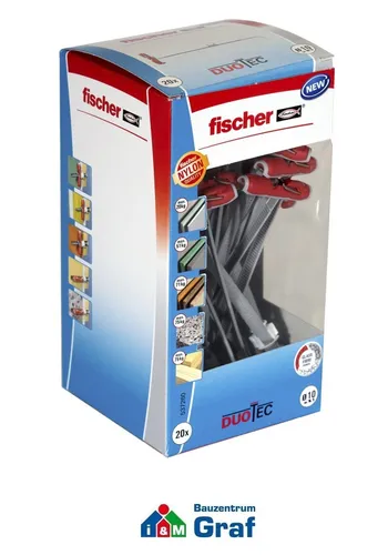 Produktbild fischer DuoTec 10, Nylon-Kippdübel für hohe Lasten, Ø 10 mm, 20 Stk. /#834570