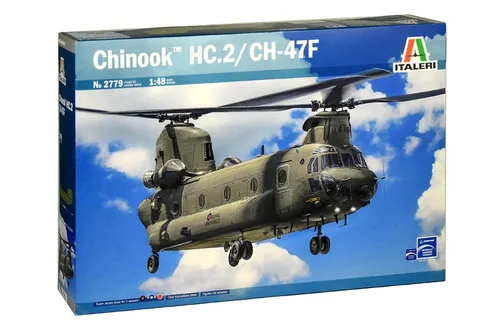 Italeri Chinook HC.2 CH-47F Modellbau Bausatz 1:48 - Wasserfahrzeug-Modellbausatz, detaillierter Bausatz im Maßstab 1:48, ideal für Modellbau-Enthusiasten und Sammler.