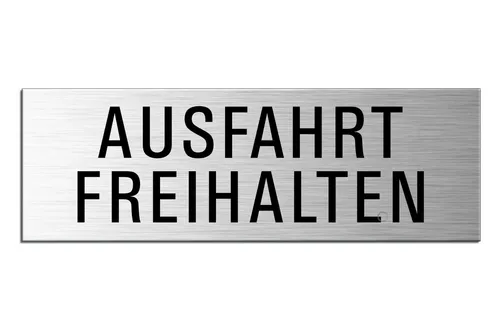Schild Ausfahrt Freihalten Türschild 24x8 cm Aluminiumschild skl.