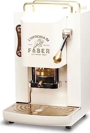 Faber Pro Deluxe Kaffeepadmaschine - Halbautomatisch, 15 bar Druck und elegantes Design aus matt lackiertem Edelstahl