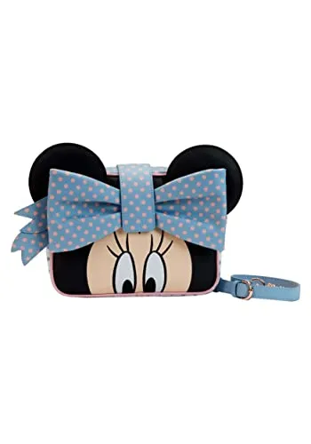 Loungefly Damen Disney Minnie Pastel Dots Crossbody Bag - Umhängetaschen: Niedliche Minnie Mouse Tasche mit pastellfarbenen Polka Dots, perfekt für Disney-Fans und stylische Ausflüge.
