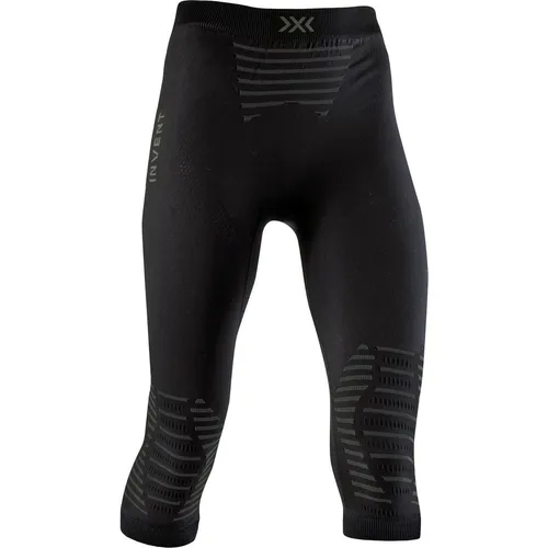 X-Bionic Invent 4.0 Pants 3/4 Women - Schwarz/Charcoal XL - Funktionale Langlauf Unterwäsche für Frauen, optimiert für Sportarten wie Skifahren und Laufen. Mit innovativer 3D Bionic Sphere Technologie für optimale Temperaturregulation und maximalen Tragekomfort.