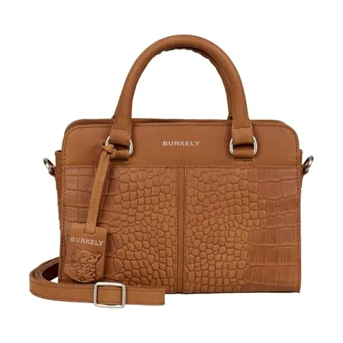 Burkely Cool Colbie Handtasche cognac 1000850.29.24 - Handtasche aus geprägtem Leder in stilvollem Cognac, ideal für modebewusste Frauen.