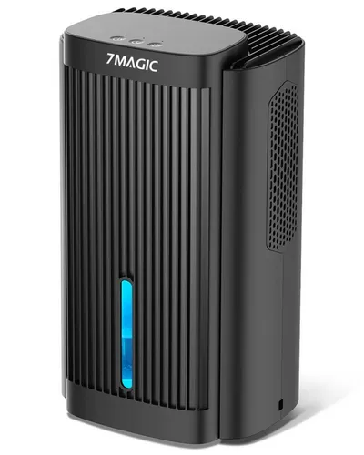 7MAGIC Luftentfeuchter, für 50 m³ Räume, Entfeuchtung 1,10 l/Tag, Tank 2,80 l, Luftentfeuchter Elektrisch, Entfeuchter Leise, Schlafmodus, LED-Licht