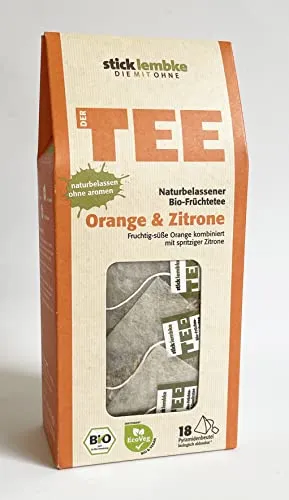Naturbelassener Früchtetee Orange & Zitrone 18 x 2,5 g, Bio