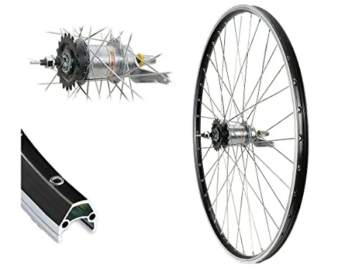 Zoll Hinterrad Alu Cut19 schwarz Hohlkammerfelge 622-19 Shimano Nexus 3 Gang Rücktritt Bremse NIRO-Speichen 28