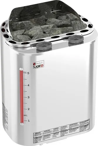 SAWO Saunaofen SCANDIA COMBI 9 kW - Saunaofen SCANDIA COMBI ohne Steuerung, ideal für Saunakabinen von 5-14 m³, bietet sowohl trockene Wärme als auch Dampffunktion für ein luxuriöses Saunaerlebnis.