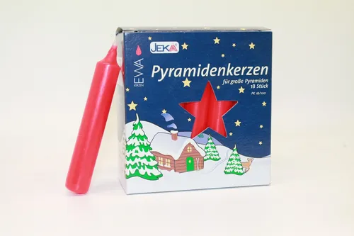 Pyramidenkerzen 18/100 rot