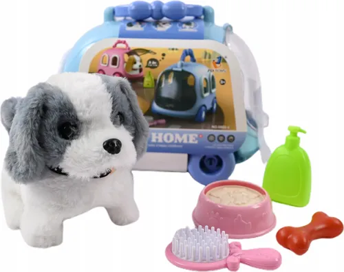 Interaktiver Plüschhund mit Transportbox & Pflegeset