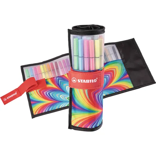 STABILO Pen 68 ARTY Edition - 25 farbsortierte Filzstifte, auswaschbar und ideal für kreative Auszeiten