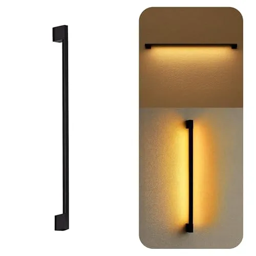 SSC-LUXon LED Wandstrahler Innen Außen YALKO 90 cm schwenkbar 330° IP54 - lange Wandlampe mit warmweißen Licht für Wohnzimmer Bad Terrasse
