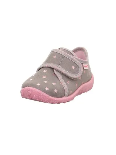 Superfit Baby Mädchen SPOTTY Hausschuhe, GRAU 2100, 18 EU von Superfit