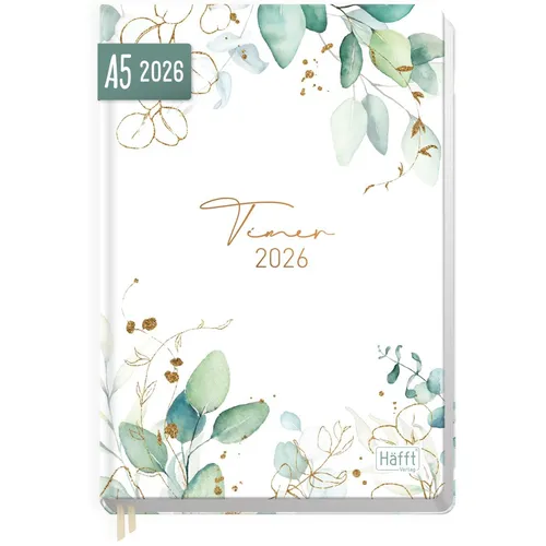 Häfft-Timer 2026 / Jugendkalender / A5 / Blattgold