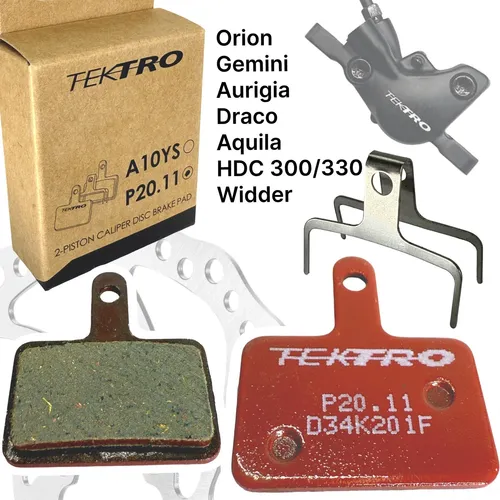 Tektro P20.11 Resin Fahrrad MTB ebike Scheibenbremsbeläge 2 Kolben Dics Pads Rot