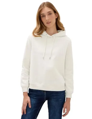 Hoodie CECIL Damen XXL oat milk beige melange - Stylischer Damen-Hoodie von CECIL in weicher Sweatqualität. Ideal für einen lässigen Look, mit Kapuze und praktischem Kordelzug. Perfekt für jeden Tag in der Kategorie Sweatshirts.