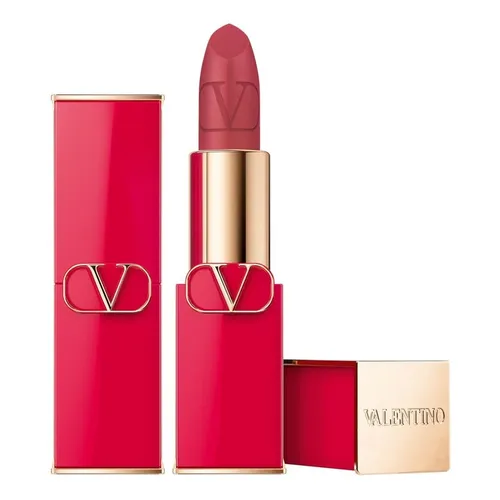 Valentino Rosso Matte Cream Lipstick 110R - Lippenstifte: Luxuriöser, nachfüllbarer Lippenstift mit intensiver Farbe und samtiger Textur für ein makelloses Finish.
