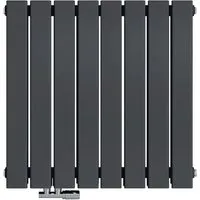 EMKE Heizkörper Einlagig Flach Horizontal 63cm - Heizkörper, modernes Design in Anthrazit für wohltuende Wärme und optimalen Wohnkomfort, ideal für jeden Raum.