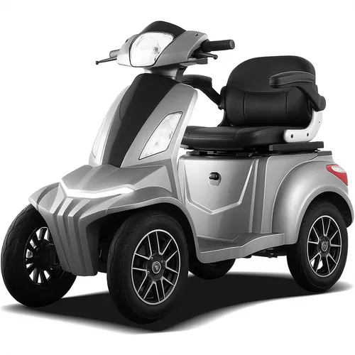 4-Rad Seniorenmobil Eco 25KMH Best Ager Elektro-Roller 1kW 60KM COC Silber