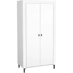 Mirjan24 Kleiderschrank, Weiß, 97x194 cm - Kleiderschrank aus robustem Holzwerkstoff mit praktischer Kleiderstange, ideal für stilvolle Schlafzimmer und platzsparend.