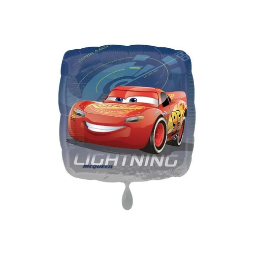 Folienballon - ca. 43 cm - Disney Cars ungefüllt viereckig