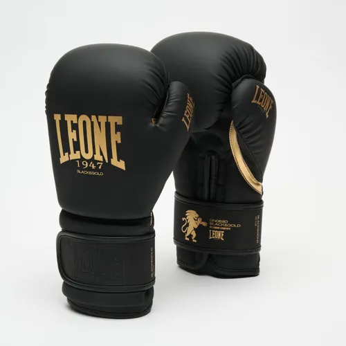 Leone 1947 Handschuhe Boxen Unisex Schwarz & Gold, Boxen 10OZ (Schwarz/Gold)