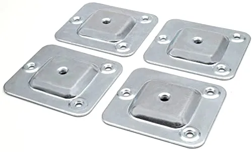Design61 4er Set Montageplatte M8 Gewinde für Sofa Tischbeine Stuhlbeine Möbelbeine Befestigung Platten Sofabeine Adapter