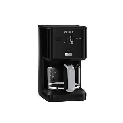 Krups KM6008 Filterkaffeemaschine SMART N LIGHT - Kaffeemaschine mit digitalem Display und 24h-Timer, ideal für perfekten Kaffeegenuss mit Aromaschutz und praktischer Warmhalteplatte.