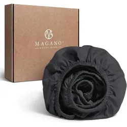 MAGANO Spannbettlaken Premium Bettlaken, Gummizug: rundum, Ultra weich, Knitterarm, Hypoallergen grau 180 cm x 200 cm