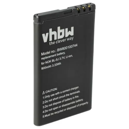 vhbw 1x Akku kompatibel mit Doro Primo 365 Handy Smartphone Telefon (900 mAh, 3,7 V, Li-Ion)