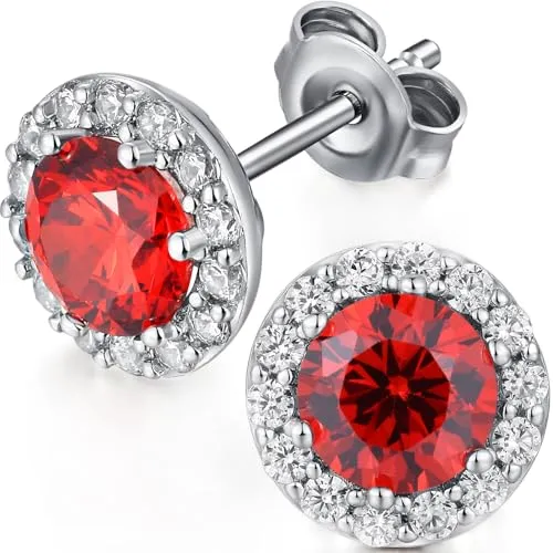 Ohrstecker Diamant Damen Ohrstecker Zirkonia Silber Ohrringe Damen 925 Halo Ohrringe Stecker Frauen Weißegold