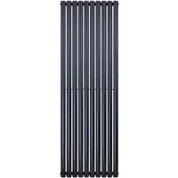 Paneel Heizkörper Vertikal Doppellagig Schwarz Matt 1800x590 - Heizkörper in elegantem Schwarz Matt, 2050W Leistung für effiziente Wärmeverteilung. Ideal für moderne Wohnräume und energieeffiziente Heizlösungen.