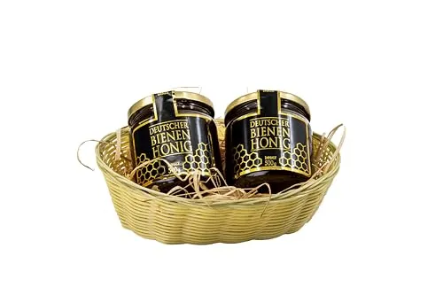 Waldhonig Geschenkset – 2x 500g naturreiner Honig aus eigener Imkerei im Bayerischen Wald – kräftig-würzig & malzig – Honiggeschenk im Glas aus dem Sonnenwald