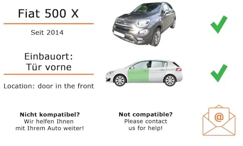 JUST SOUND best choice for caraudio Lautsprecher Boxen Einbaupaket für Crunch GTS kompatibel mit FIAT 500 X vorne | 2X Tief-Mitteltöner 2X Hochtöner 4X Frequenzweiche