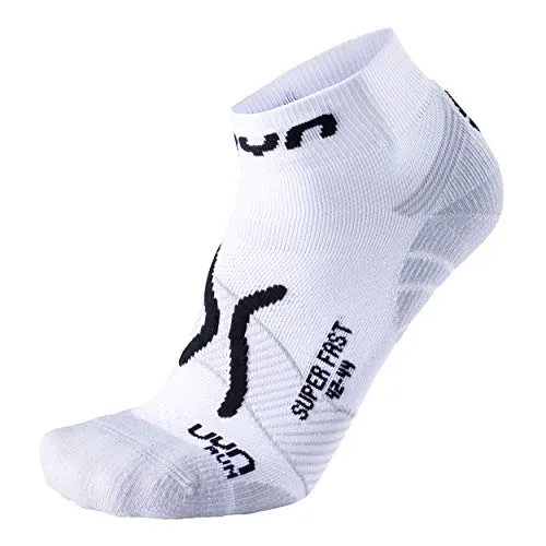 UYN Herren Super Fast Runningsocken, White/Black, 35-38
