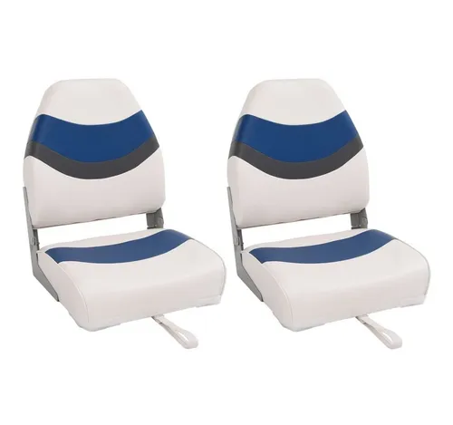 vidaXL Bootssitze 2 Stk. mit Hoher Rückenlehne Klappbar - Motorroller Zubehör: Ergonomische Bootsstühle mit hoher Rückenlehne für maximalen Komfort, klappbar und wasserfest – ideal für lange Fahrten auf dem Wasser.