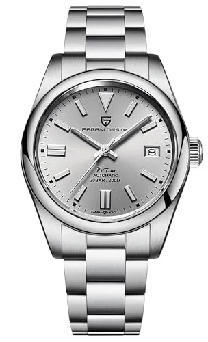 Pagani Design Herren Uhr Analog Japanisches Automatikwerk NH35 mit Edelstahl Armband PD1690