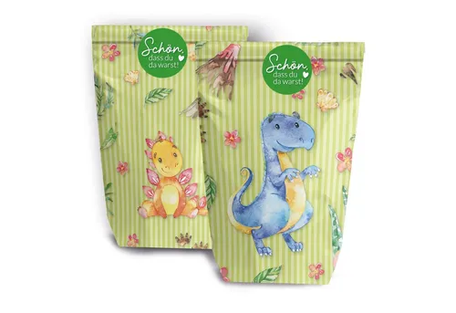 PAPIERDRACHEN Geschenkbox 12 Geschenktüten zum Geburtstag - mit Aufkleber zum Verschließen, in verschiedenen Motiven erhältlich