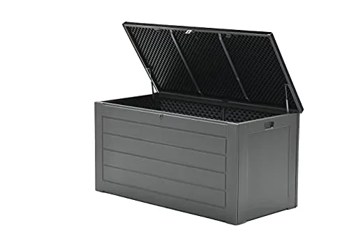 Garden Impressions Auflagenbox 680 Liter, abschließbar, Hubautomatik, wetterfest, anthrazit - Wetterfeste Auflagenbox mit 680 Litern Volumen, ausgestattet mit praktischer Hubautomatik für leichten Zugang. Ideal zur Aufbewahrung von Kissen und Gartenutensilien, robust und abschließbar für zusätzliche Sicherheit.