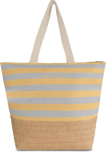 normani Strandtasche Mackay - Große Schultertasche mit 30 Litern Volumen, ideal für den Strand. Strapazierfähiges Material und praktische Innentasche mit Reißverschluss.