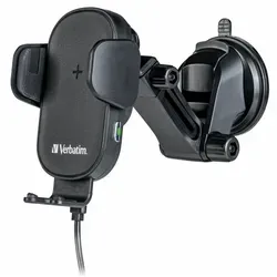 Verbatim Qi Fast Wireless Car Charger FWC-01 - Induktive Handyhalterung mit 15 W Ladefunktion, ideal für freihändiges Telefonieren und GPS-Navigation im Auto