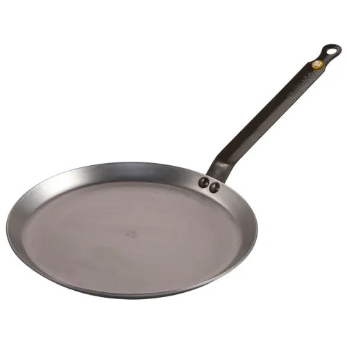 De Buyer Mineral B Crêpepfanne 24cm - Pfanne aus 2 mm dickem Blaustahl, ideal zum Anbraten und Grillen. Induktionsgeeignet und entwickelt mit Antihafteigenschaften durch Einbrennen – für perfekten Geschmack bei jeder Nutzung.