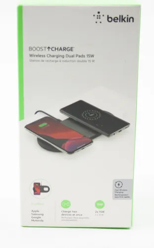Belkin WIZ008VFBK BoostCharge 15W Dual Wireless Charging