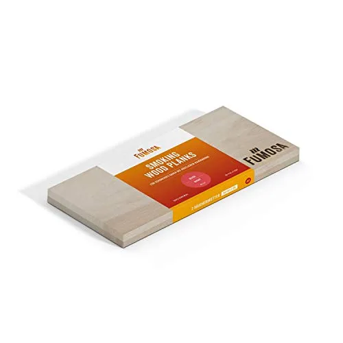 FUMOSA Räucherbretter Buchenholz, 2er-Set Größe 14x30 cm