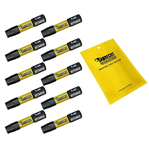 SabreCut SCTX4032_10 32mm T40 TX40 Magnetische Schlagschrauber Bohrerbits-Set Torx Hochleistung kompatibel mit Dewalt Milwaukee Bosch Makita und andere 10 x