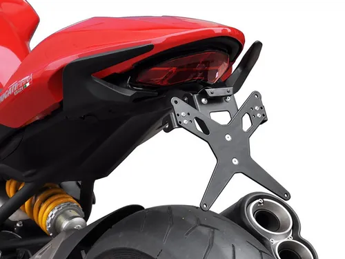 ZIEGER Kennzeichenhalter X-Line für Ducati Monster 821 - Hochwertiger Kennzeichenhalter für Ducati Monster 821, witterungsbeständig, verstellbarer Neigungswinkel und sportliche Optik ohne TÜV-Eintragung erforderlich.