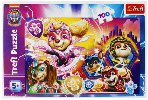 Puzzle 100el Poznaj Mighty Pups PUD TREFL 16460 TR TREFL 5900511164602