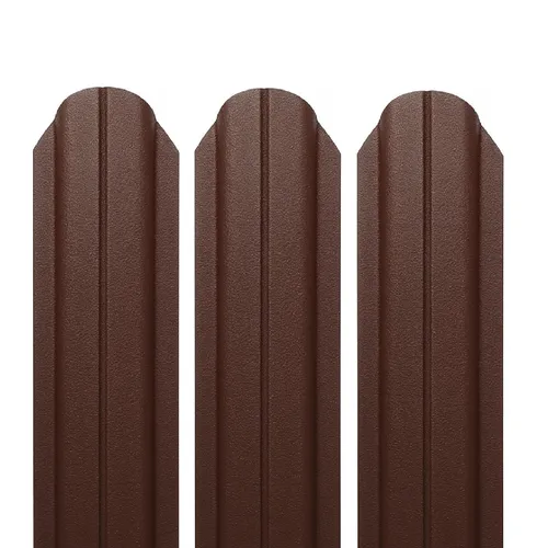 QLS 1 Stk. Zaunlatte 120x10,5cm Metall Braun Matt Verzinkt Rundkopf Modern 11353