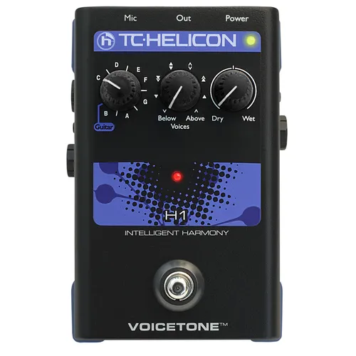 TC-Helicon VoiceTone H1 - Vocal Harmony Pedal für 1 oder 2 zusätzliche Stimmen, einfach zu bedienen und mit rauscharmem Preamp - ideal für Sänger und Musiker.