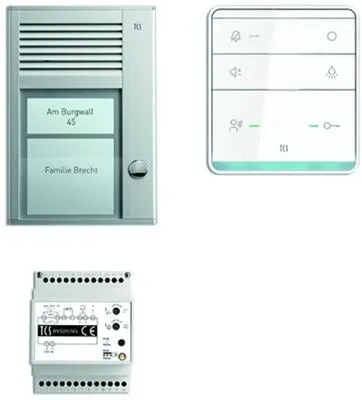 TCS PSC2310-0000 TASTA:pack Audio AP für 1 Wohneinheit - Haus-Alarmanlagen, vorprogrammierte Türsprechanlage für einfache und zeitsparende Installation, ideal für Privathaushalte.